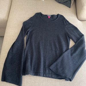 Vince Camuto charcoal bell sleeve sweater